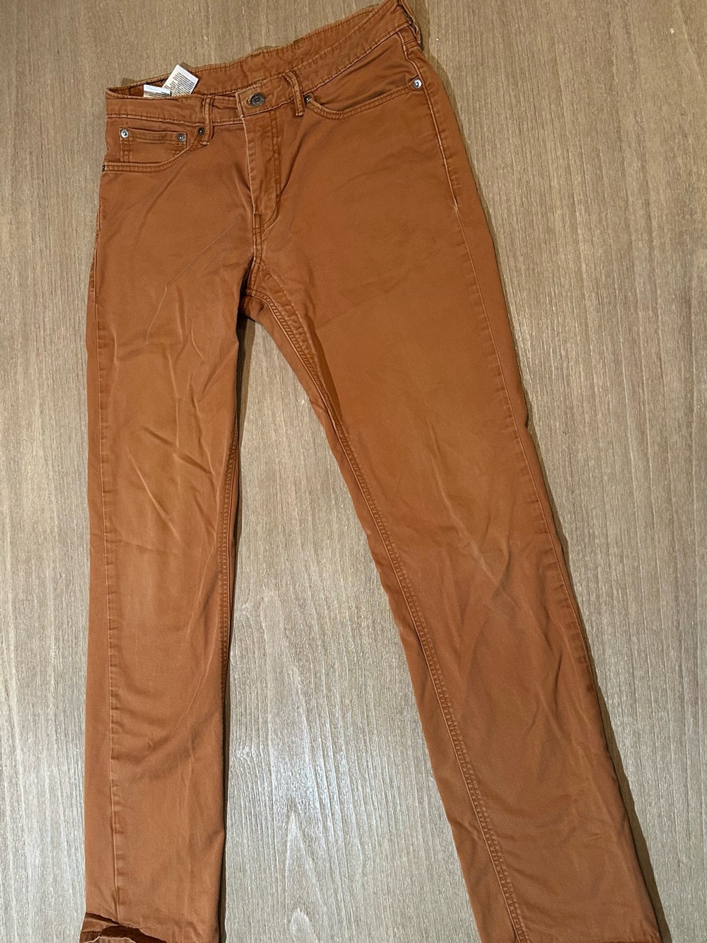 Levi’s 511 Slim Fit Jeans Men 32x34 Brown Rust Stretch 5 Pocket
